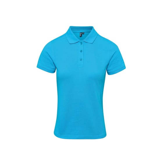 Premier Womens/Ladies Coolchecker Plus Piqu Polo With CoolPlus (Turquoise) - Image 1