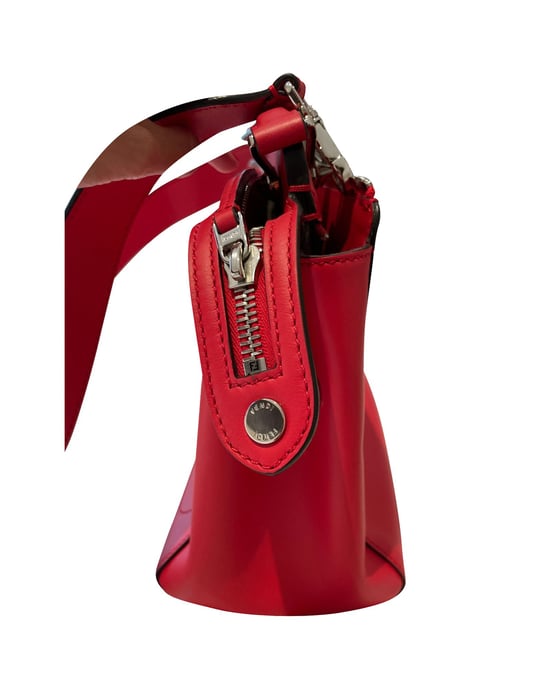 Fendi Dotcom Shoulder Bag in Red Leather - Image 3
