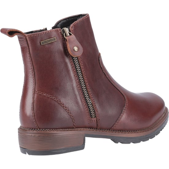 Cotswold Womens/Ladies Ashwicke Zip Leather Ankle Boot (Brown) - Image 2