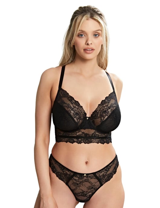 Cleo by Panache Selena Longline Plunge Bra -  Noir