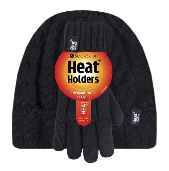 Calentadores - Niños Niñas Lindo Cable de punto cálido forro polar Pompón Invierno Gorro y Guantes Set con Bobble - BS3P14 - Image 2
