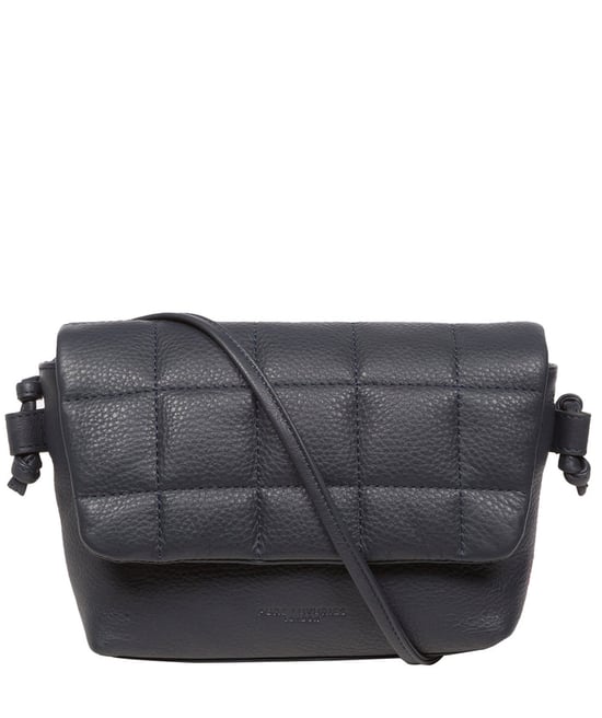 'Zoey' Navy Nappa Leather Cross Body Bag
