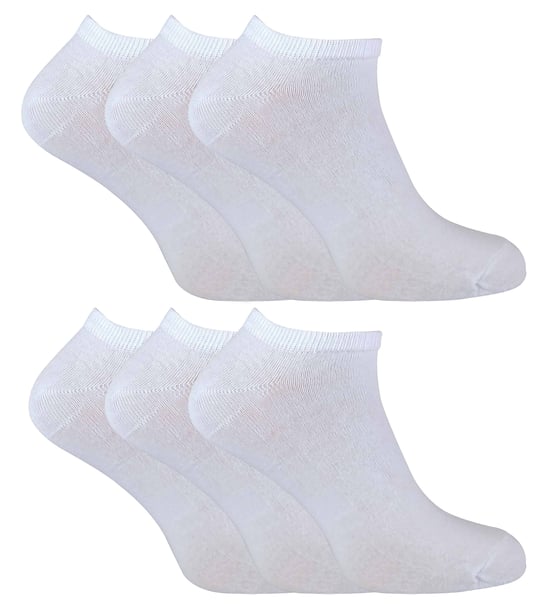 SOCK SNOB - Lote de 6 calcetines de algodón de corte bajo para hombre - Blanco - Image 1
