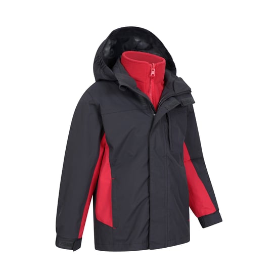 Mountain Warehouse Childrens/Kids Cannonball 3 in 1 Waterproof Jacket (Grey) - Image 3
