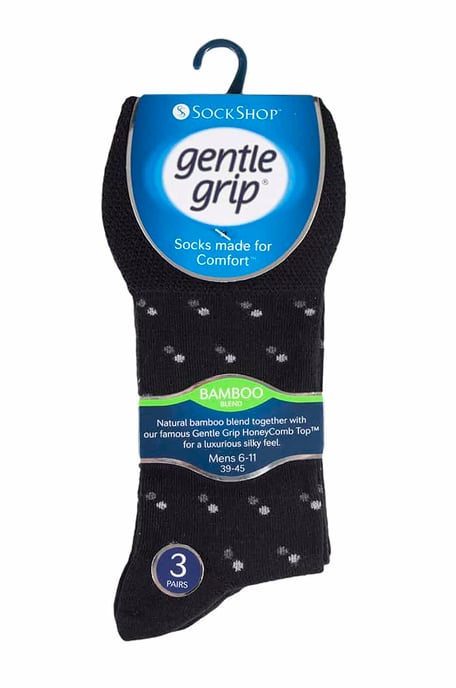 Tienda de Calcetines Gentle Grip - 6 Pares de Calcetines de Bambú No Elásticos para Hombre - SOMRM04 - Image 2