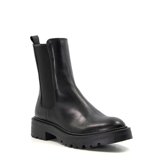 Dune Ladies PICTURE Leather Cleated Biker Boots Picture - Image 1