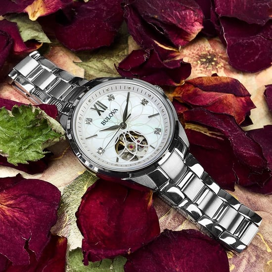 Bulova Automatic Ladies Women's Silver Watch 96P181 - Image 3