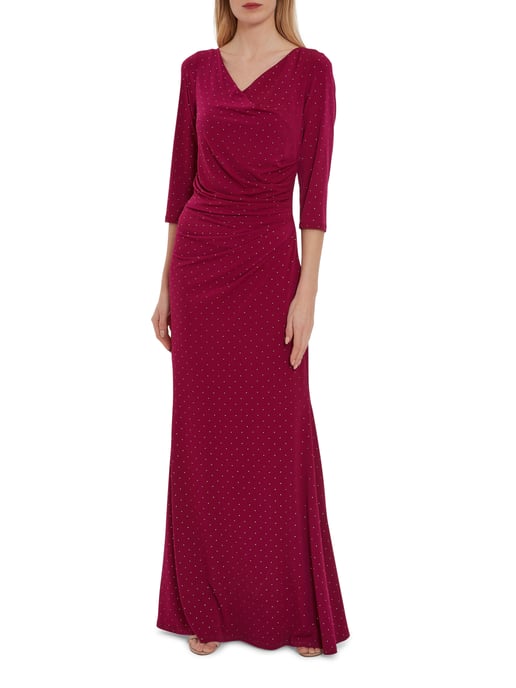 Gina Bacconi Samantha Maxi Dress in Red
