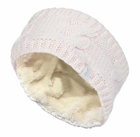 Diadema térmica de invierno con forro polar de punto por cable para mujer - Image 1
