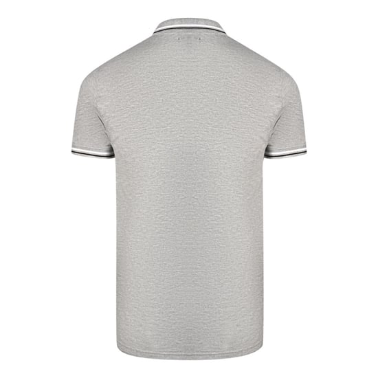 Camiseta Polo Gris con Cuello a Rayas Doble de Cavalli Class - Image 2