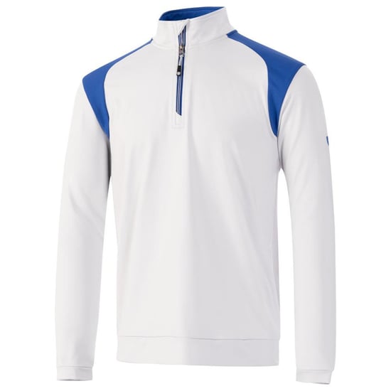 Island Green Mens Colour Block Panelled Golf Top Layer (Silver Grey/Royal Blue) - Image 1