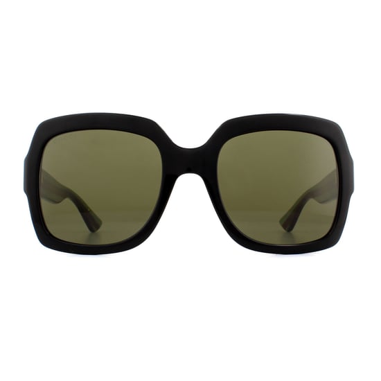 Gucci Sunglasses GG0036S Black Green Glitter and Red Green