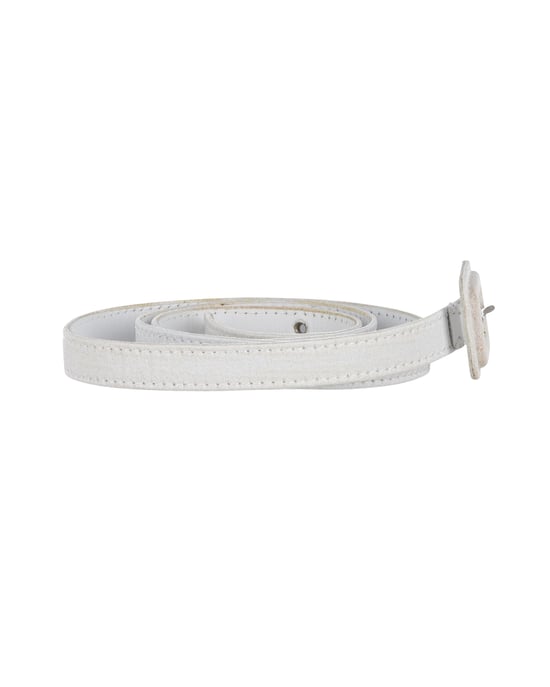Dior Belt in White Leather - Image 3