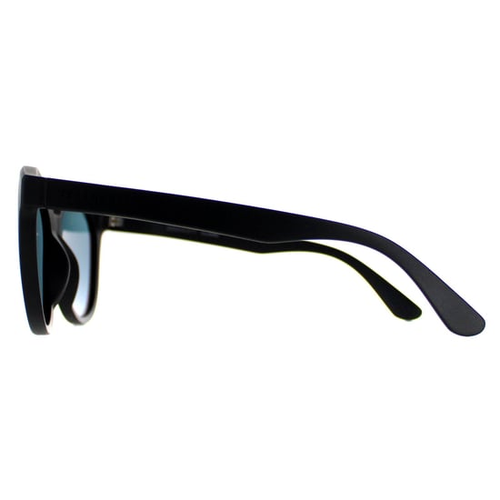 Serengeti Round Womens Matte Black Saturn Polarized Petrol Blue Endee