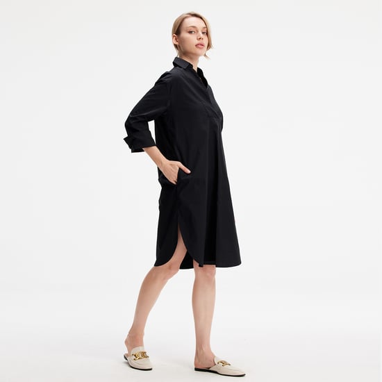 Minimalist cotton shirt dress - Image 3