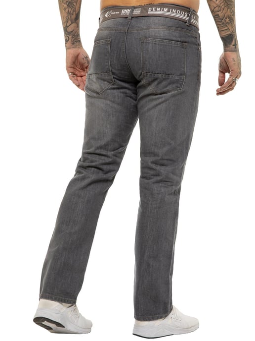 Enzo | Vaqueros de corte recto para hombre -Gris - Image 3