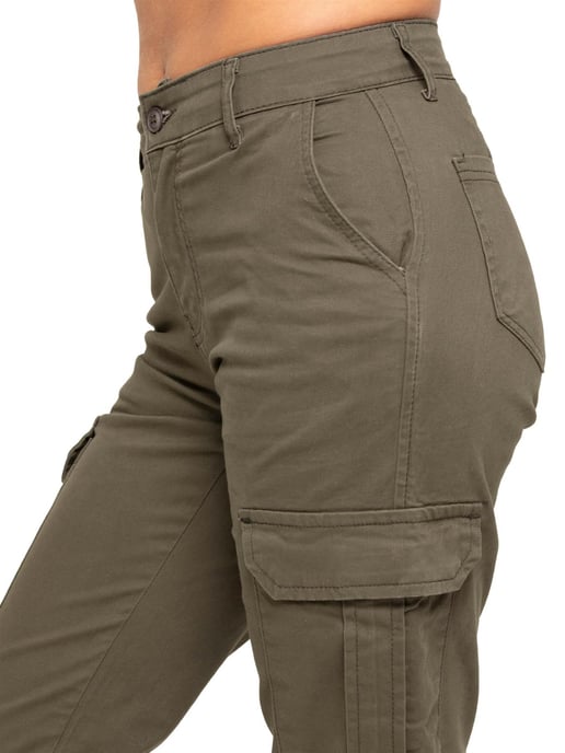 Enzo | Womens Stretch Cargo Jeans - Image 4