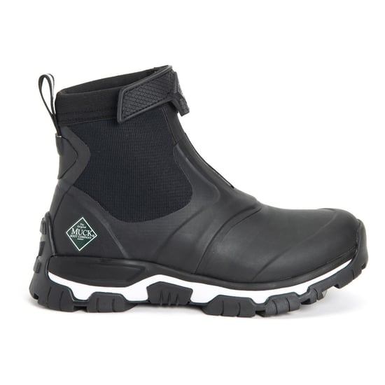 Muck Boots Apex Mid Zip Rubber Black/White Wellington Boots - Image 6