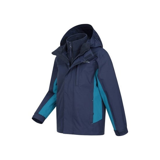 Mountain Warehouse Childrens/Kids Cannonball 3 in 1 Waterproof Jacket (Blue) - Image 3