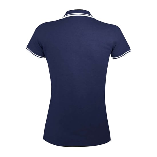 SOLS Womens/Ladies Pasadena Polo Shirt (French Navy/White) - Image 2