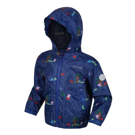 Regatta Childrens/Kids Muddy Puddle Peppa Pig Hooded Waterproof Jacket (Royal Blue) - Image 3