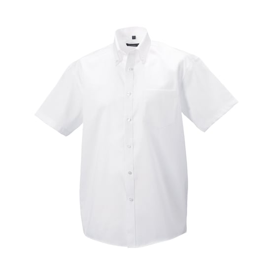 Russell Collection Mens Ultimate Short-Sleeved Shirt (White) - Image 1