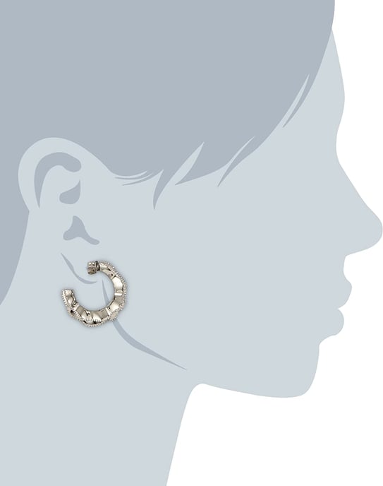 Orphelia Women's 925 Sterling Silver Hoop Earrings - Silver ZO-5792 - Image 3