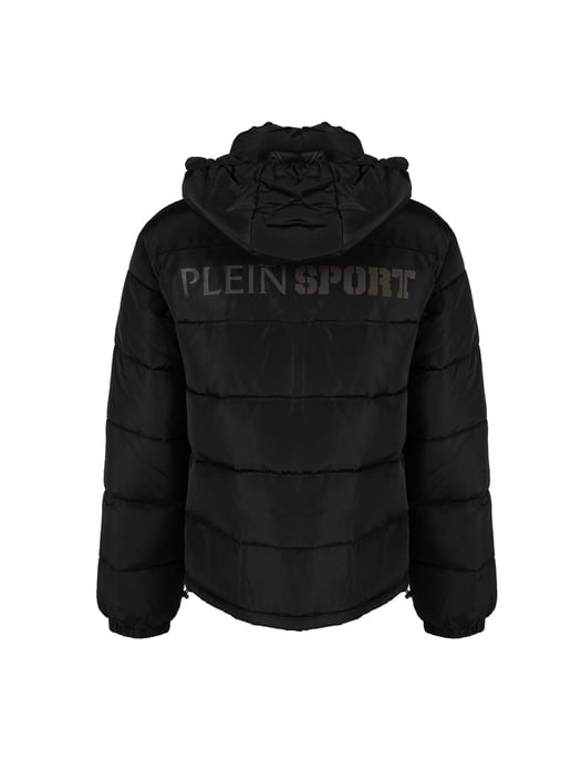 Chaqueta Negra Acolchada con Logo Grande en la Espalda Plein Sport - Image 5