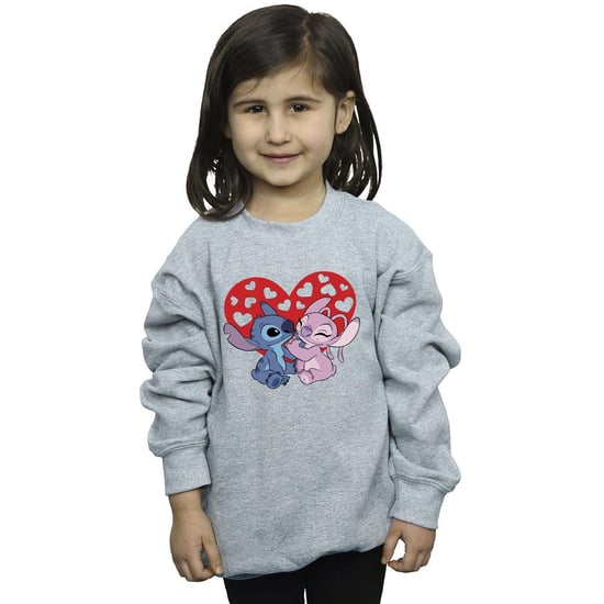 Disney Girls Lilo & Stitch Hearts Sweatshirt (Sports Grey) - Image 2
