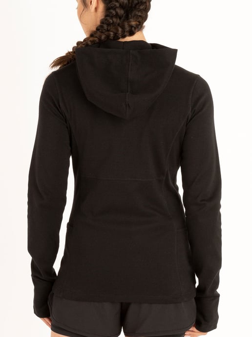 Luke 1977 Womens Barbell Workout Zip Hoodie in Black