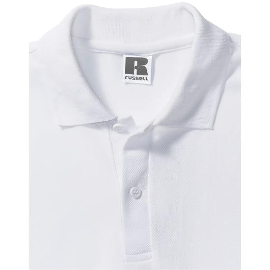 Russell Mens Classic Polycotton Polo Shirt (White) - Image 4