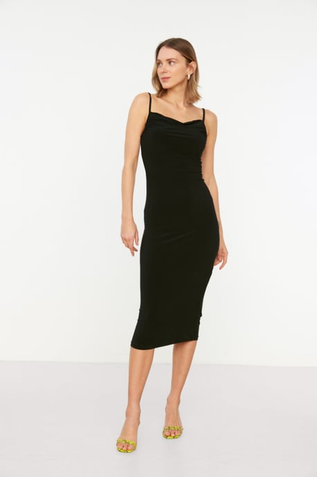 Trendyol Women's Cowl Neck bodycone Midi Dress - Image 5