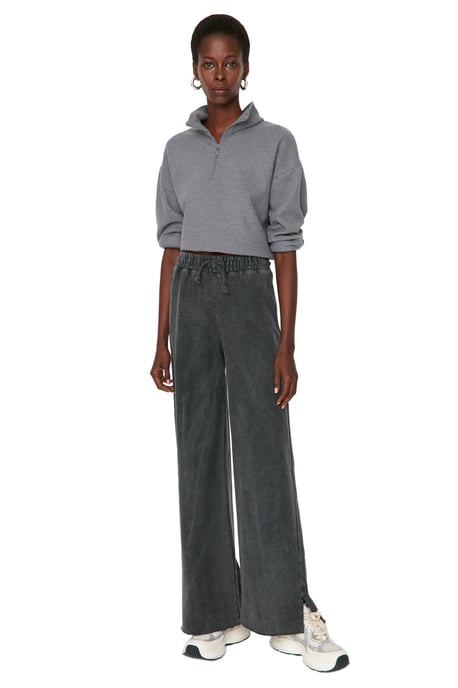 Trendyol Women's High Waist Wide Leg Tracksuit Bottom - Image 5