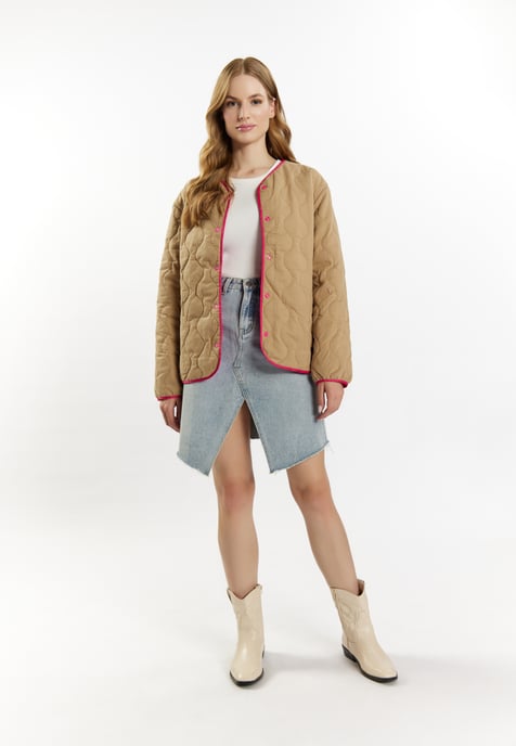 Dreimaster Quilted Jacket women taupe - Image 2
