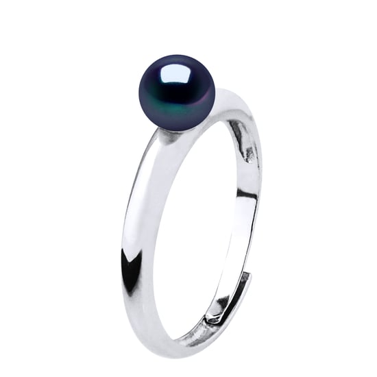 Simple Ring - Real Cultured Freshwater Pearls Round 5-6 mm - Image 1