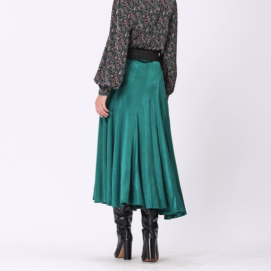 Very flared long velvet skirt - Image 4