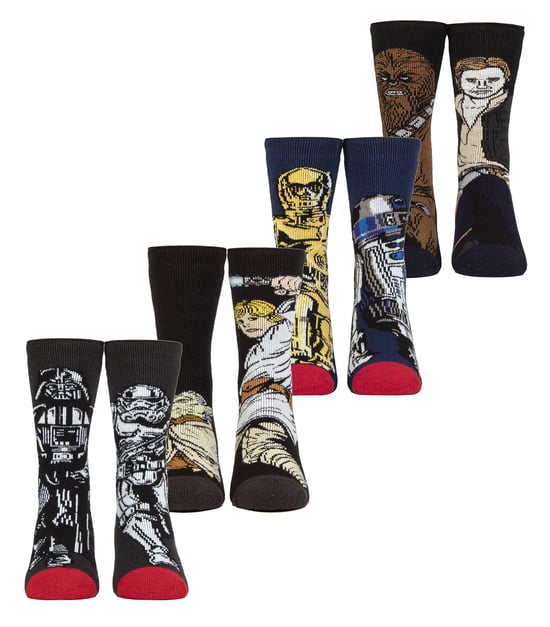 4 Pares Multipack Calcetines Niños Invierno Lite Star Wars | Calentadores | Calcetines Térmicos Gruesos Calentitos Novedad Diseño Divertido - Star Wars - Image 1