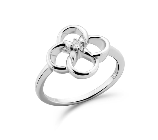 Orphelia 'Aida' Women's 925 Sterling Silver Set: Necklace + Earrings + Ring - Silver SET-7472 - Image 4
