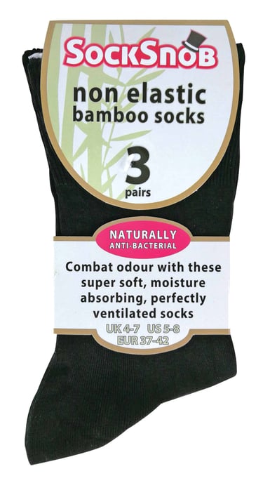 3 Pares de Calcetines de Bambú Antiolor, Elásticos y Anchos, Mujer - Image 2