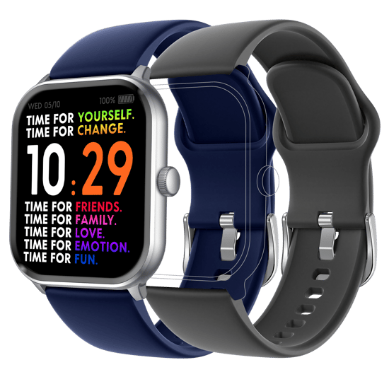 Ice Watch Ice Smart - Ice 1.0 - Silver - 2 Bands - Black - Navy Unisex's Black Watch 022252