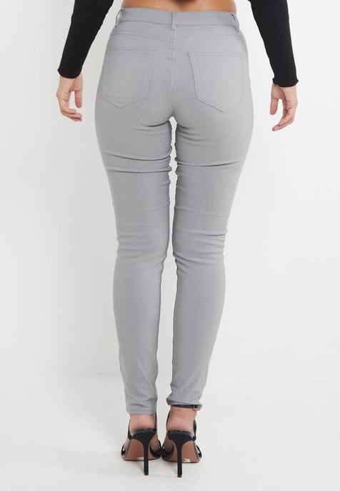 MYT Chinos ajustados y superelásticos para mujer, color gris - Image 2