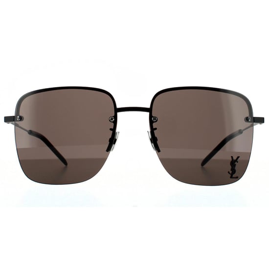 Gafas de sol cuadradas para mujer Saint Laurent en negro y gris - Image 1
