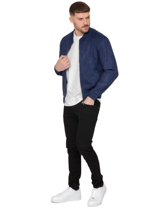 Enzo Milano Chaqueta bomber de ante para hombre - Image 5
