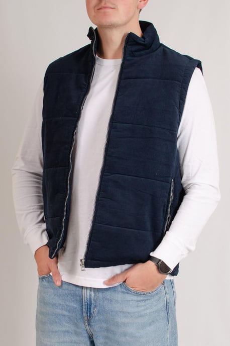 Mens Cord Padded Gilet