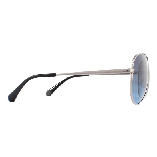 Polaroid Aviator Mens Ruthenium Grey Gradient Polarized Sunglasses