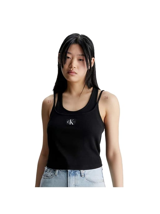 Top clásico de canalé de Calvin Klein para mujer - Image 2