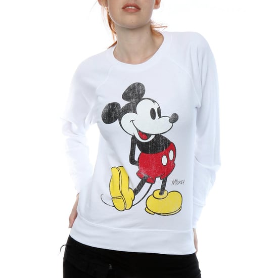 Disney Womens/Ladies Mickey Mouse Classic Kick Sweatshirt (White) - Image 3