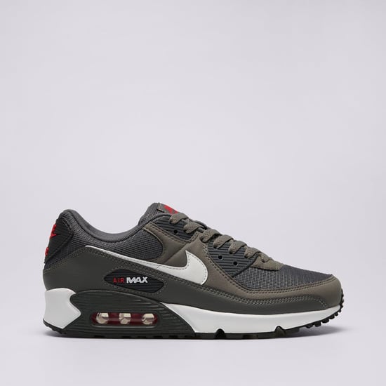 Nike Air Max 90 Men’s Trainers in Iron Grey/White/University Red - Image 1
