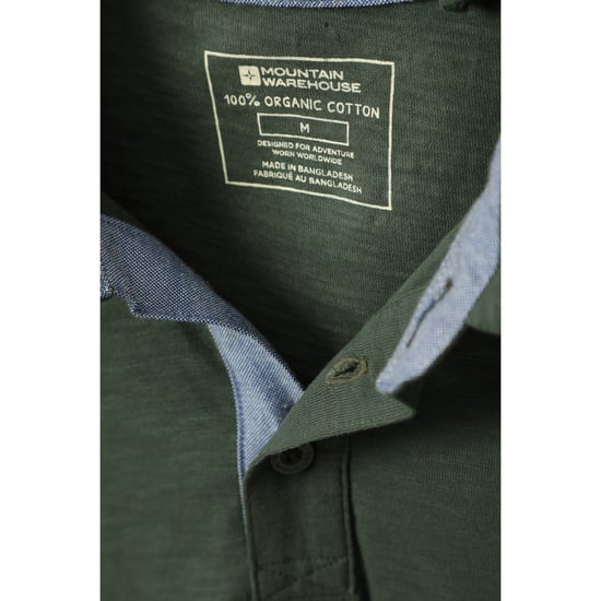 Mountain Warehouse Mens Hasst II Organic Polo Shirt (Green) - Image 2