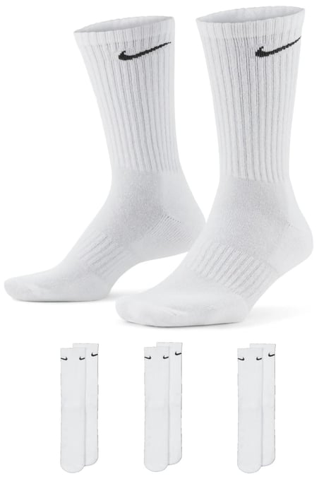 Calcetines de entrenamiento Nike Everyday Cushion Crew 3 pares en blanco - Image 1